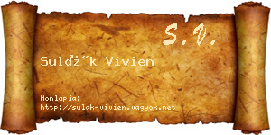 Sulák Vivien névjegykártya