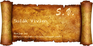 Sulák Vivien névjegykártya